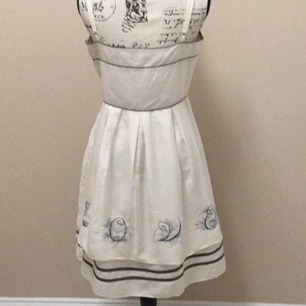 Frenchic ivory cotton and silk LOVE dress - Picture 5 of 8